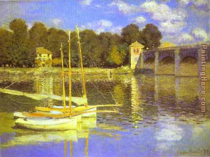 The Bridge at Argenteuil painting - Claude Monet The Bridge at Argenteuil art painting